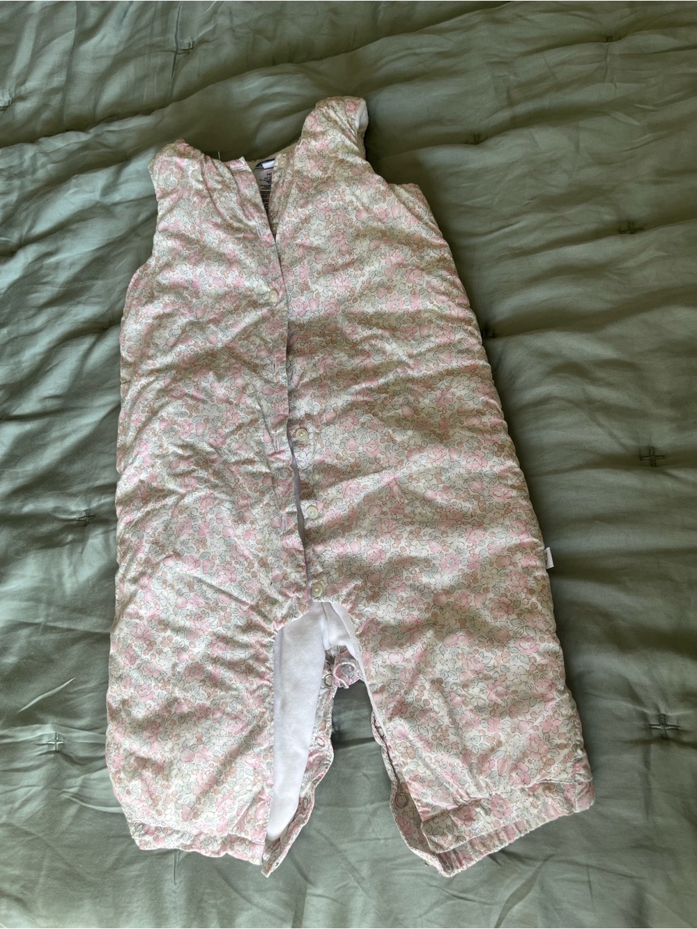 Jacadi Paris Baby Girl Quilted Jumpsuit, 12 Months